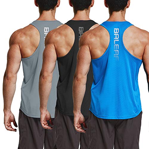 BALEAF Men's Running Yoga Tank Tops Workout Gym Sleeveless Moisture Wi – My  Store